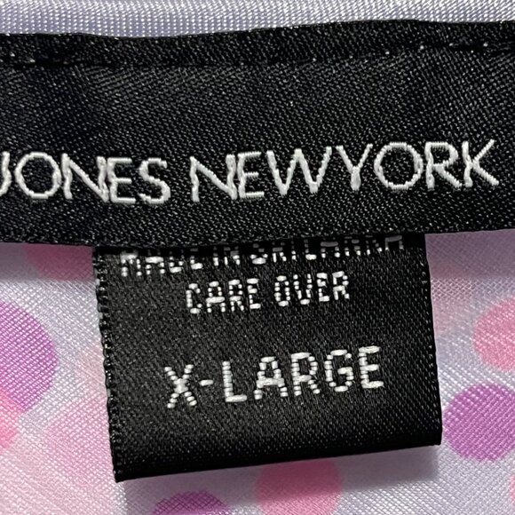 Jones NY Womens Sheer Chiffon Camisole Size XL Purple Polka Dot Fairycore Y2K - Picture 5 of 9